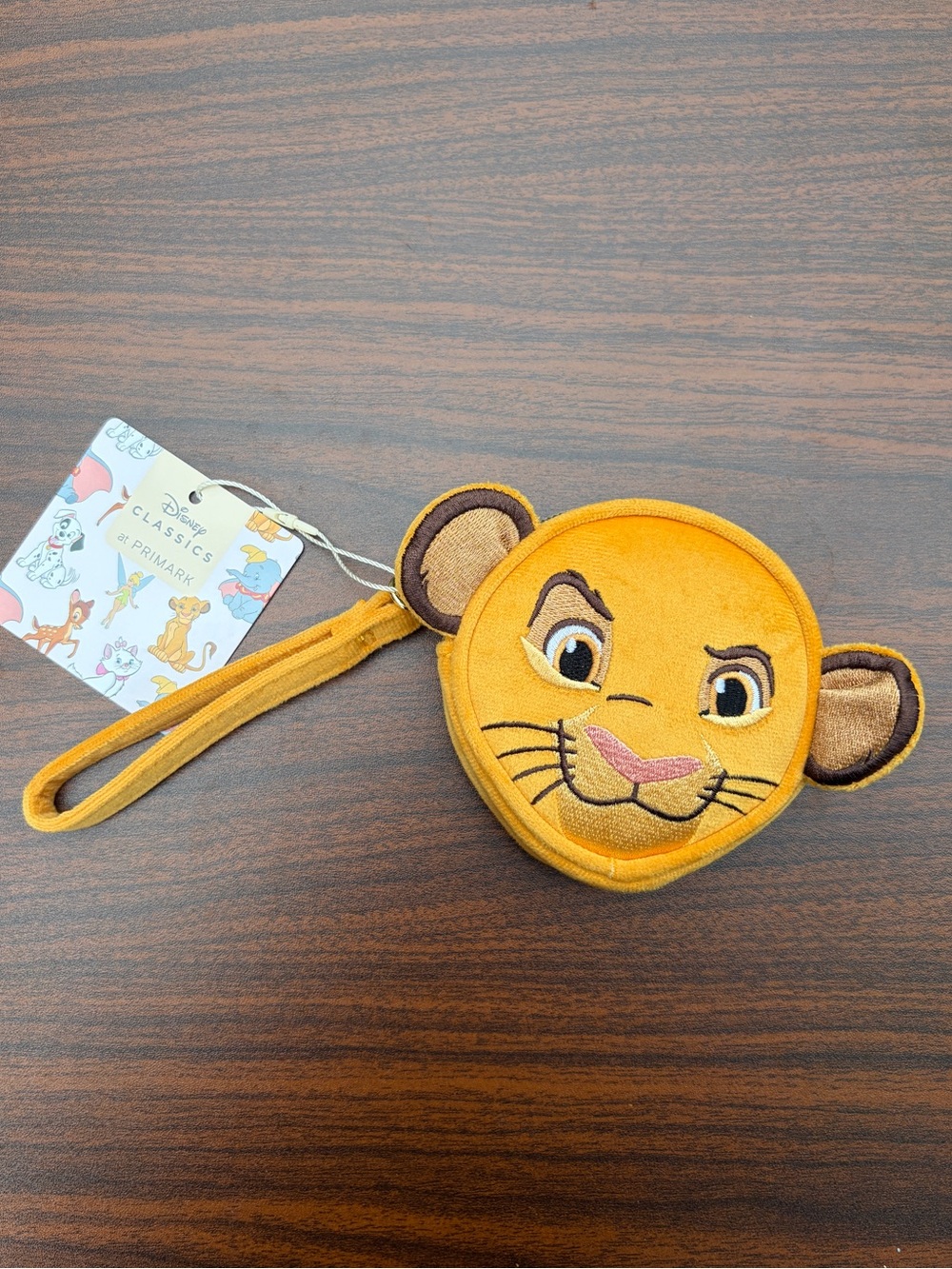 Disney Lion King Simba Primark Plush Coin Purse Wristlet NWT